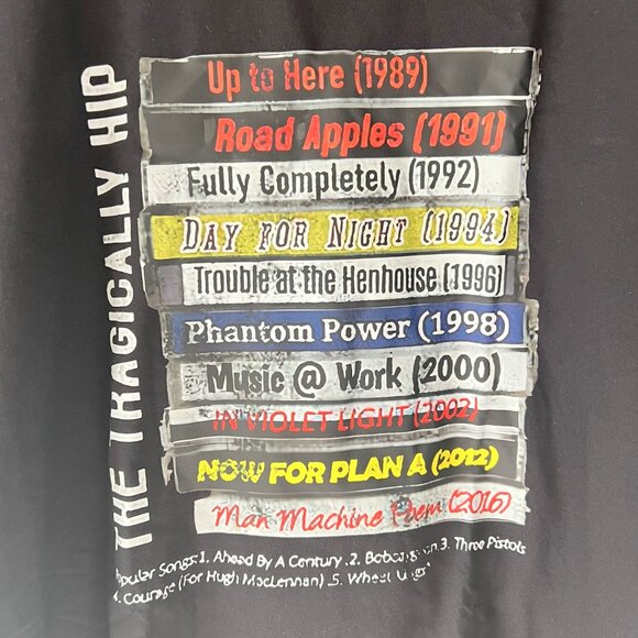 Brand New The Tragically Hip 'Celebrating 10 Albums' Size XL T-Shirt! - Picture 2 of 16